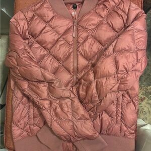 Uniqlo Women's Quilted Bomber Jacket - Pink